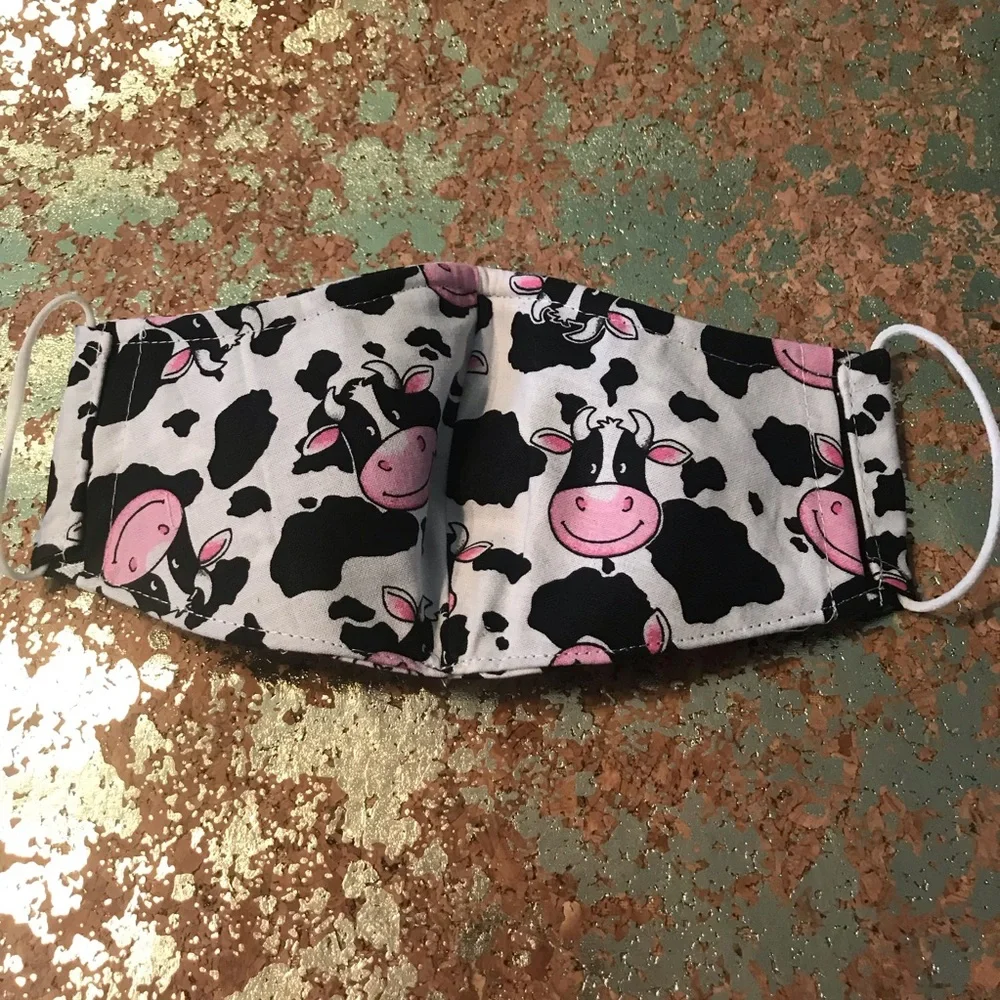 KID’S “HAPPY COW” COTTON BLEND FACE MASK